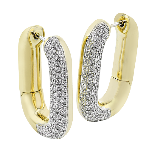 Hoop Earrings in 18k Gold with Diamonds LE4640
