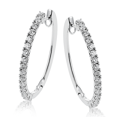 Hoop Earrings in 18k Gold with Diamonds LE4648