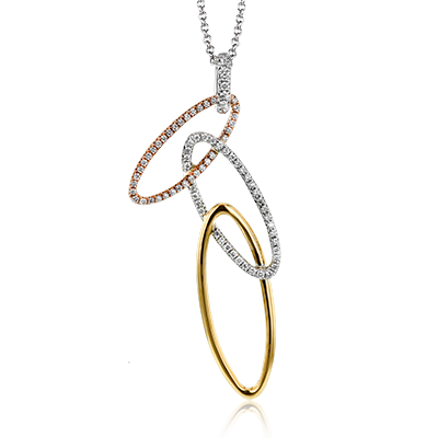 Clio Pendant Necklace in 18k Gold with Diamonds LP4562