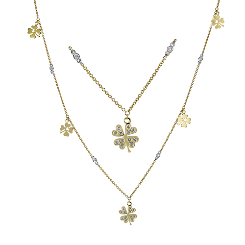 Necklace in 18k Gold with Diamonds LP4905