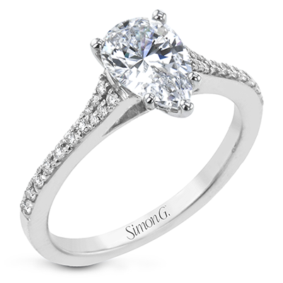 Pear-Cut Engagement Ring In 18k Gold With Diamonds LR2507-PR