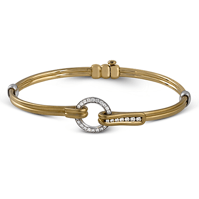 Men's Buckle Bracelet In 18k Gold With Diamonds MB1574