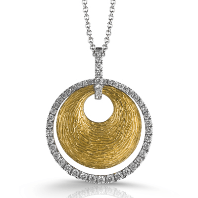 Pendant Necklace in 18k Gold with Diamonds MP1523-A