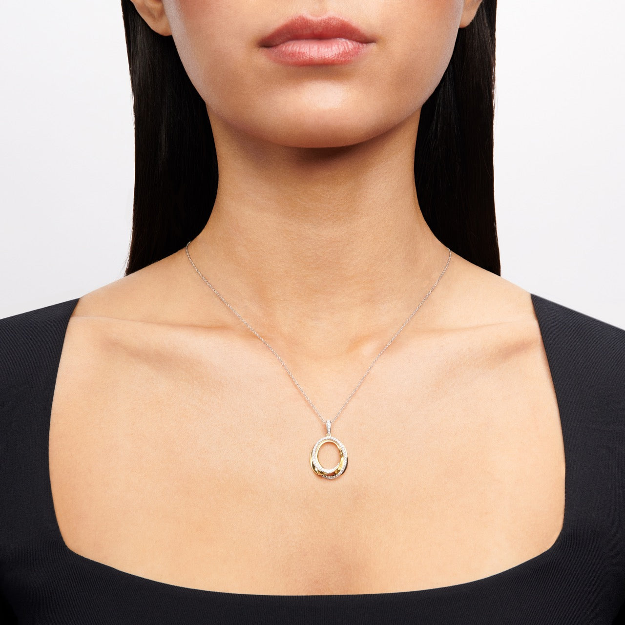 Pendant Necklace in 18k Gold with Diamonds MP1752-A
