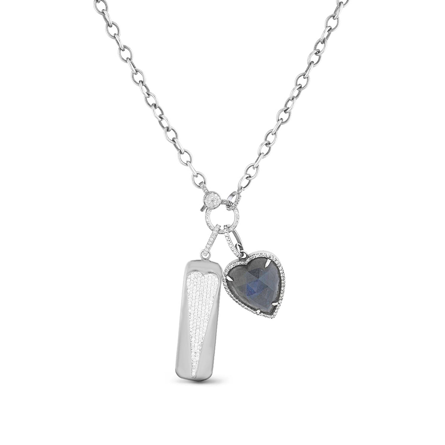 Love and Labradorite Heart Necklace  N0002472 - TBird