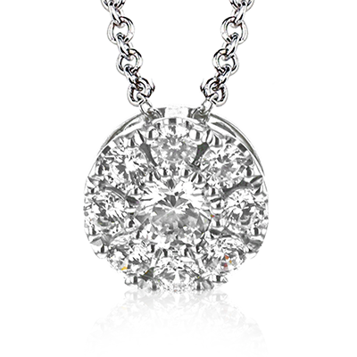 Pendant Necklace in 18k Gold with Diamonds NGP101