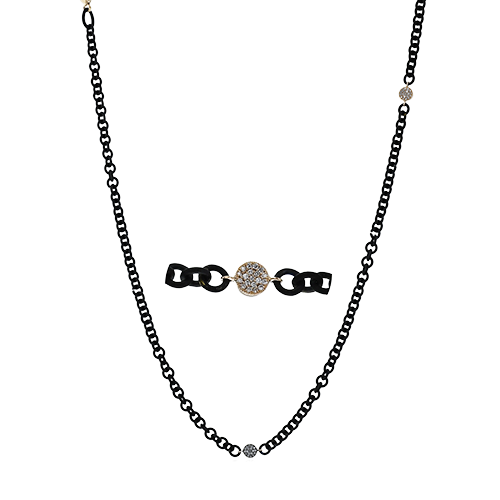 Gent Necklace in 14k Gold with Diamonds NT1001