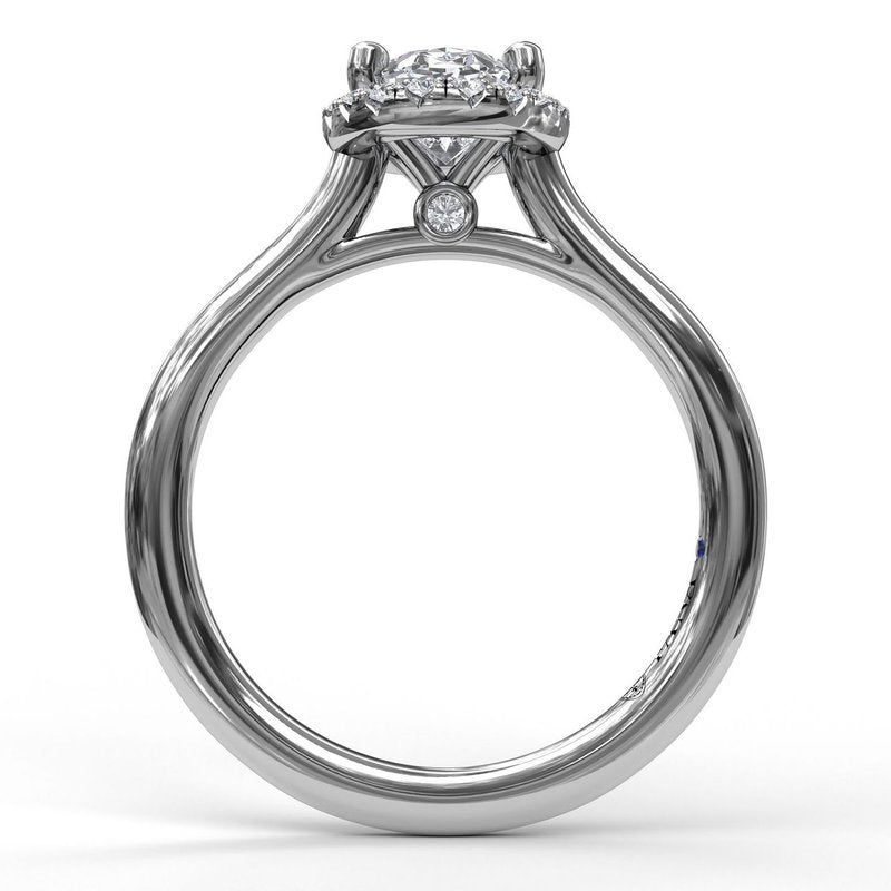 Oval Cut Halo Engagement Ring S3043 - TBird