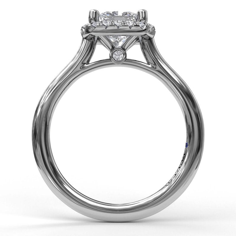 Classic Cushion Halo Engagement Ring S3044 - TBird