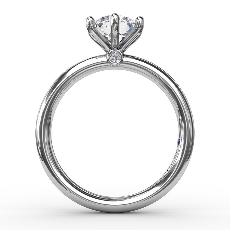 Classic Six-Prong Round Diamond Solitaire Engagement Ring S4025 - TBird