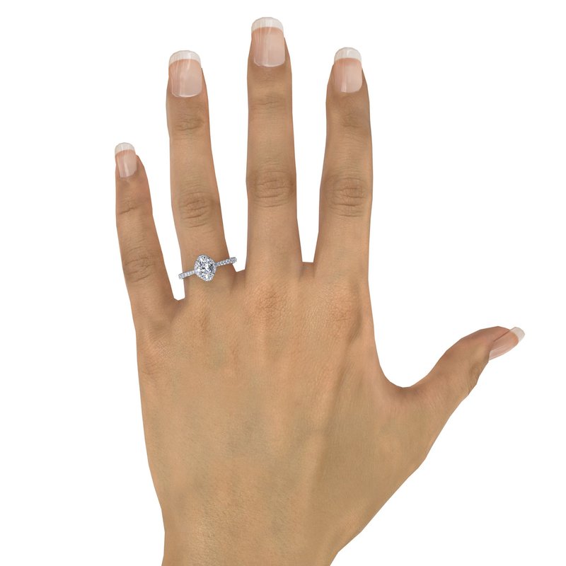 Blossoming Oval Diamond Engagement Ring S4097 - TBird