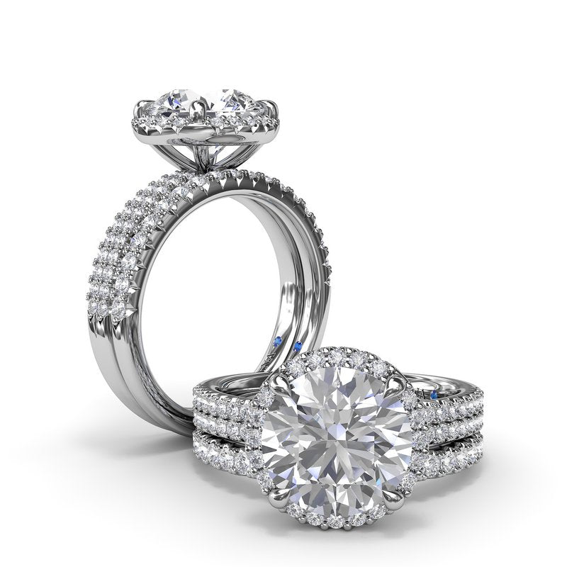 Diamond Halo Engagement Ring S4177 - TBird