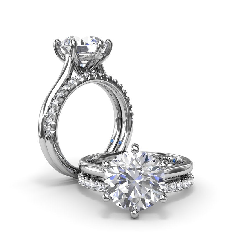 Six Prong Diamond Engagement Ring S4178 - TBird