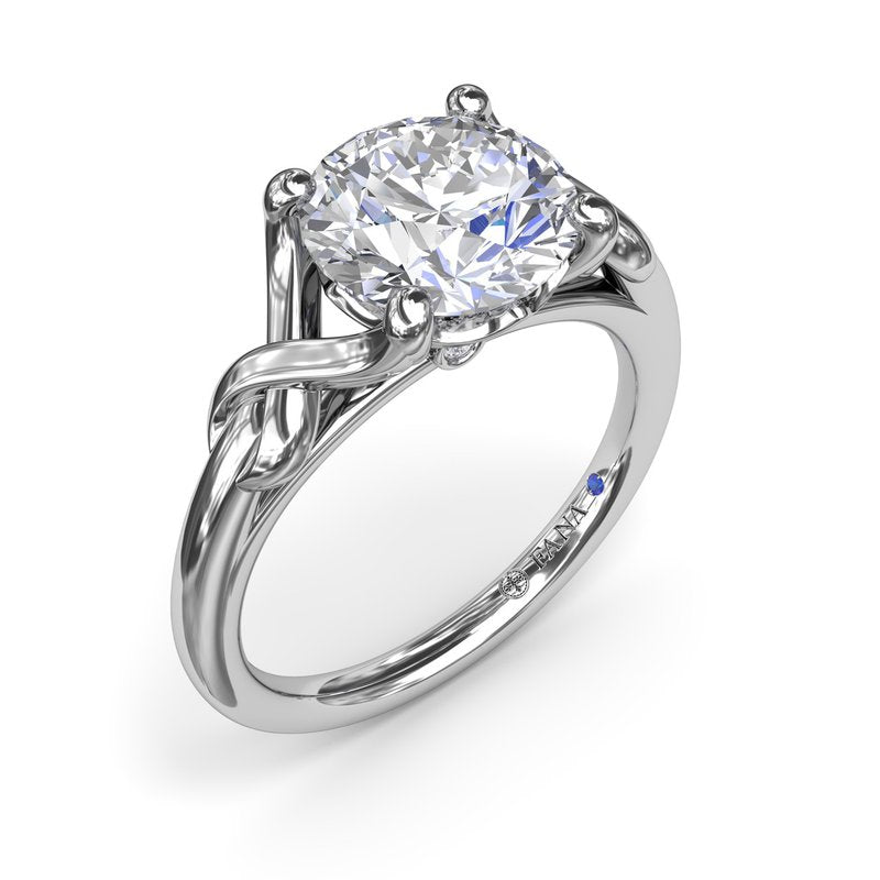Smooth Love Knot Diamond Engagement Ring S4244 - TBird