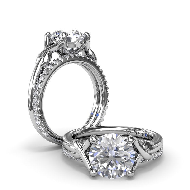 Smooth Love Knot Diamond Engagement Ring S4244 - TBird
