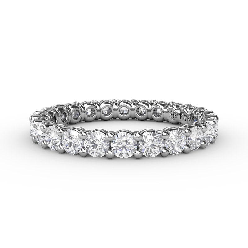 Chunky Shared Prong Eternity Band W6113 - TBird