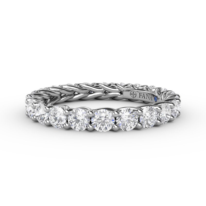 Shared Prong Woven Eternity Band W6136 - TBird