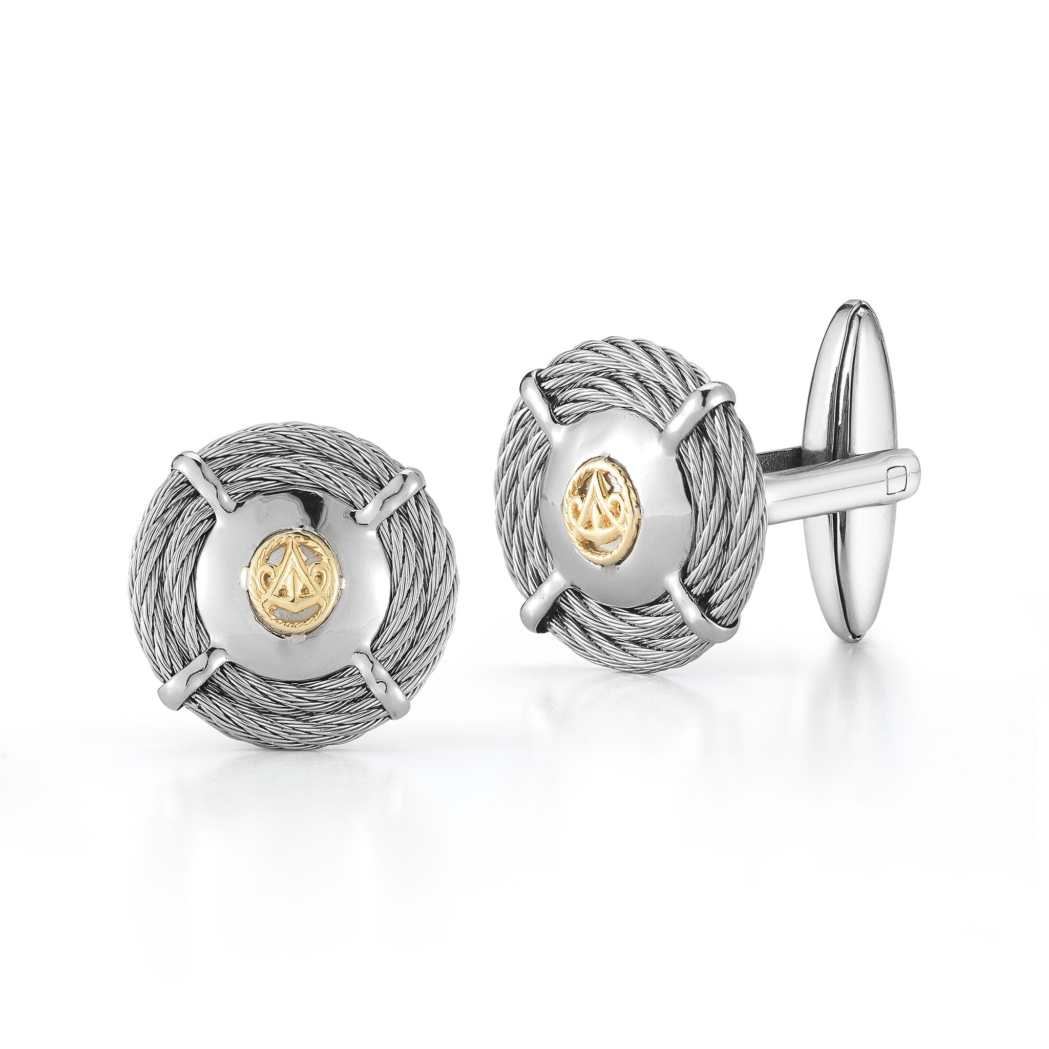 ALOR Men's Round Cufflinks