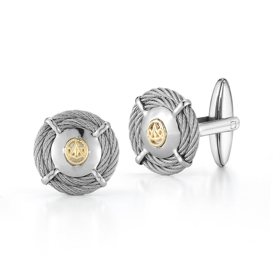 ALOR Men's Round Cufflinks