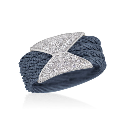 ALOR 18K/Stainless Steel Two-tone Diamond Ring  02-52-2074-11