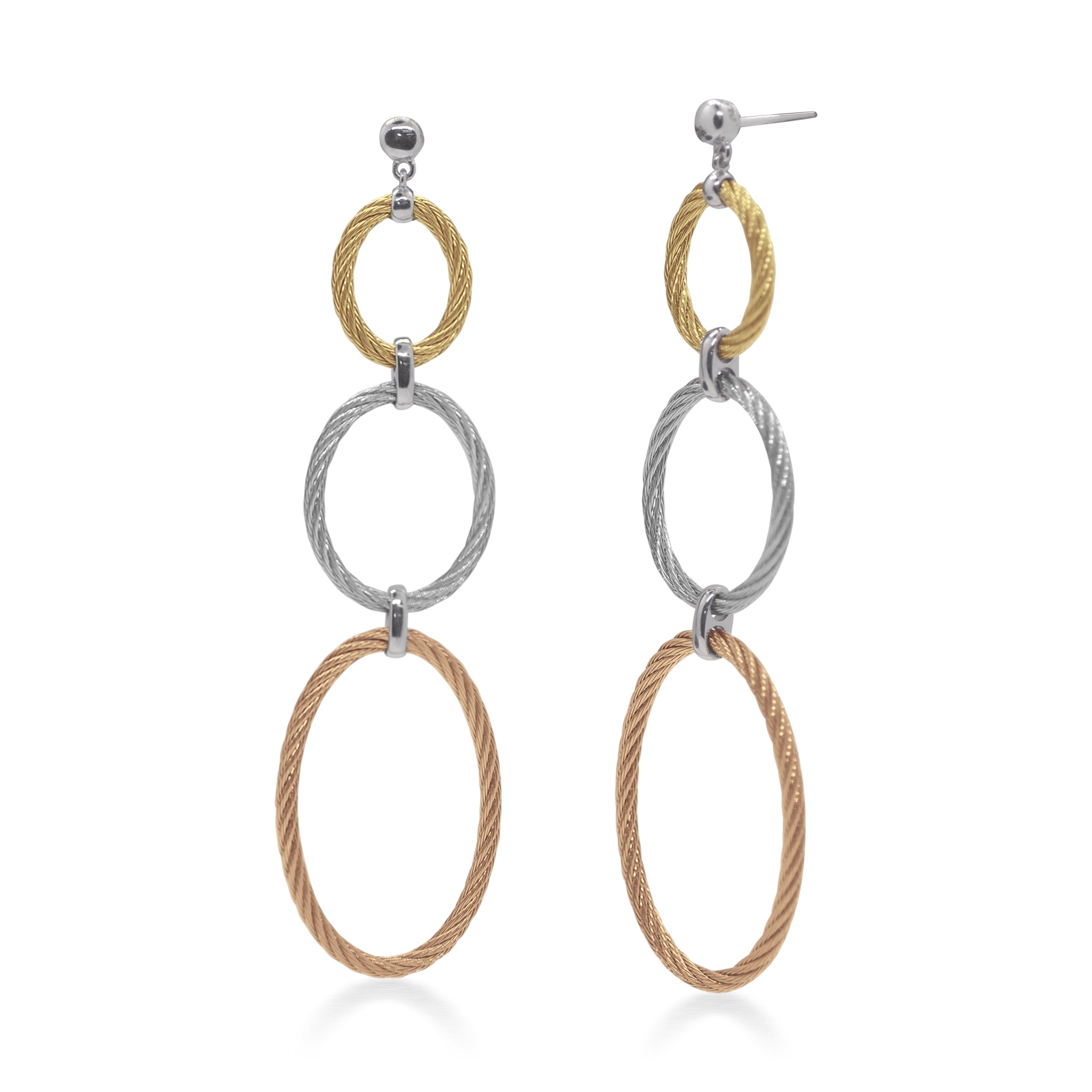 Alor Triple Oval Drop Earrings