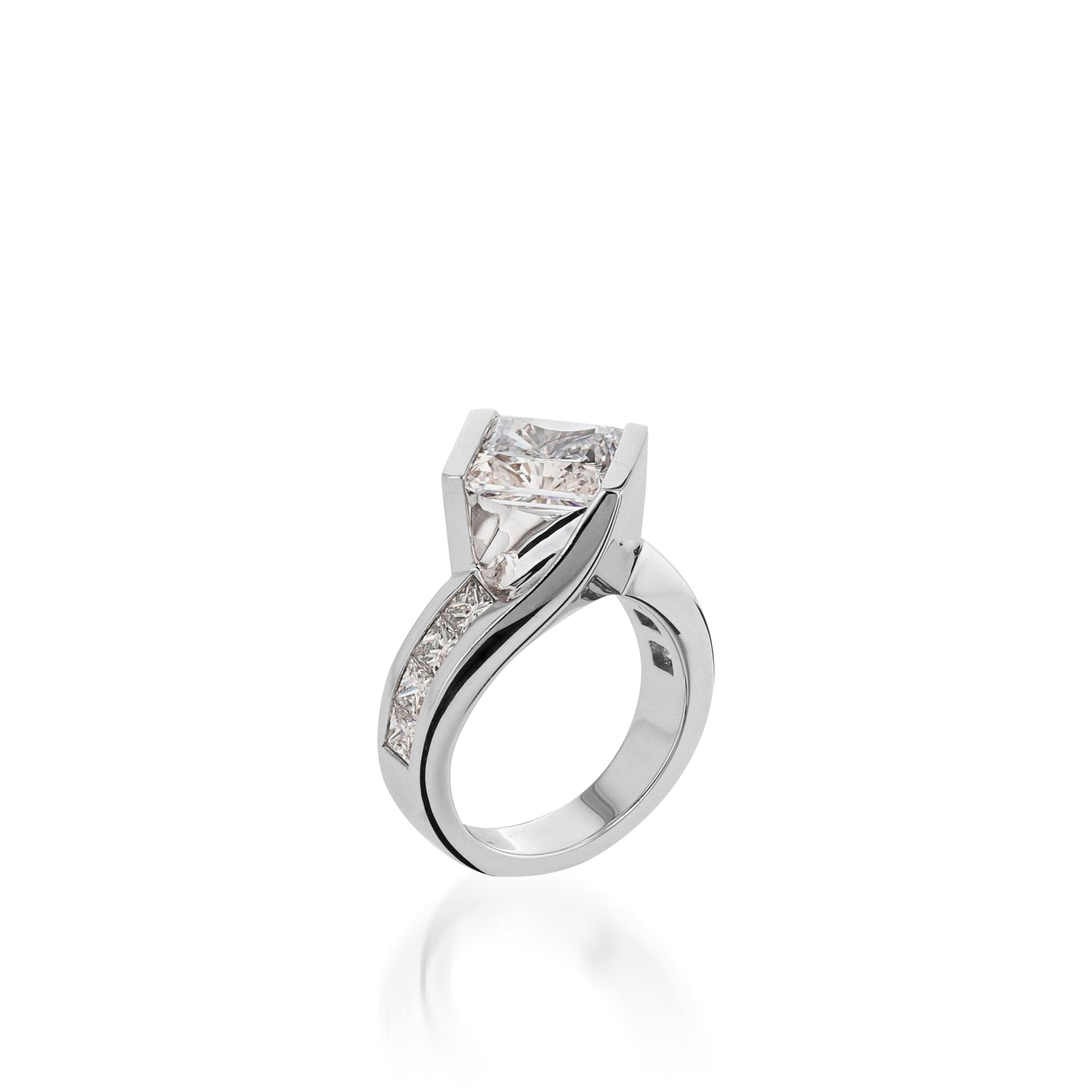 Intrigue 3-Carat Princess Cut Engagement Ring