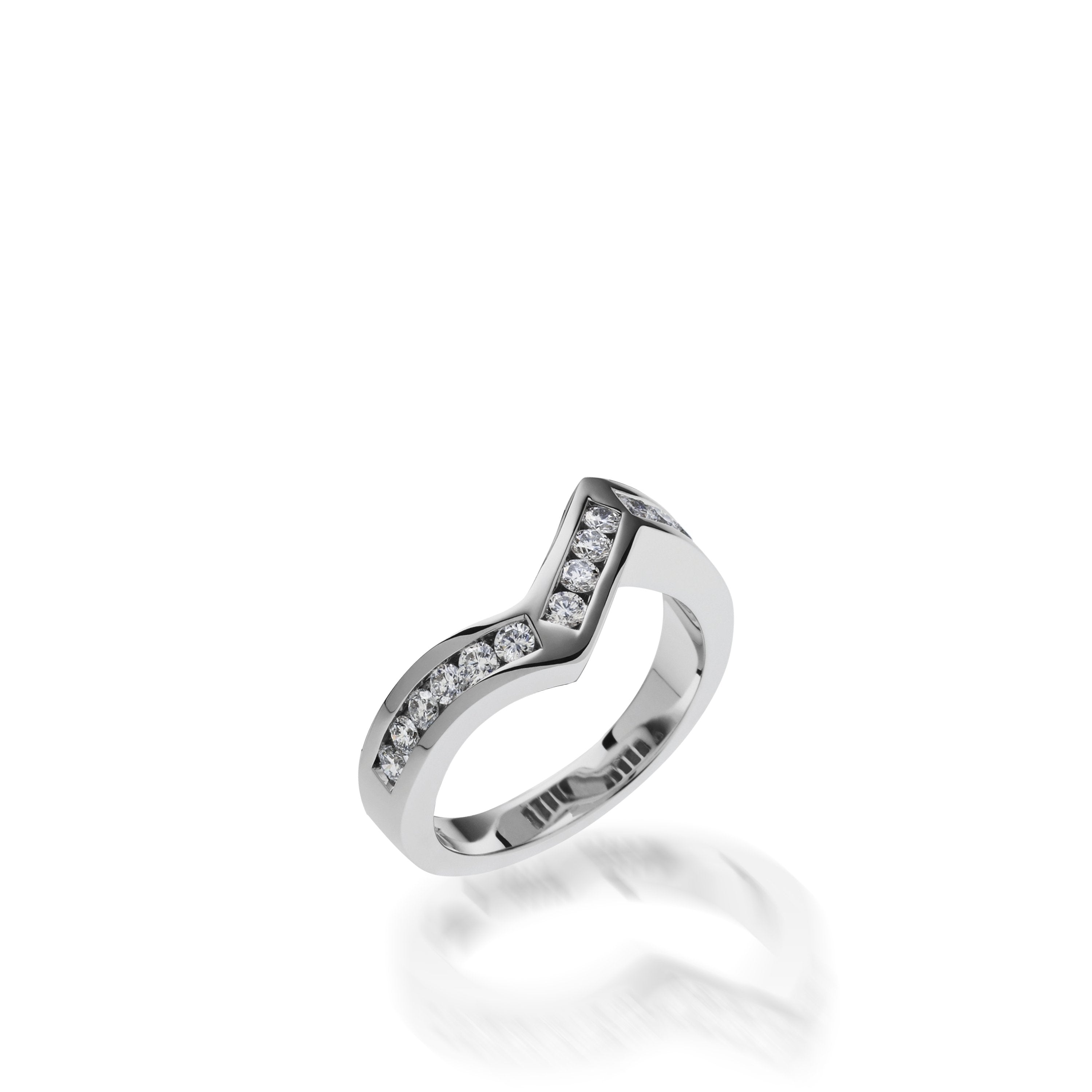 Intrigue Round White Gold Engagement Ring