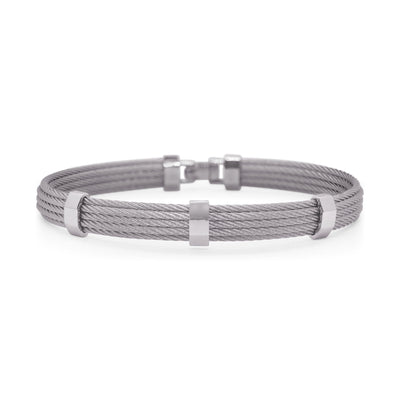 ALOR Stainless Steel Silver Precious Metal Bracelet  04-13-3003-00