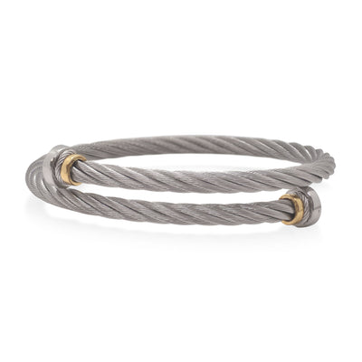 ALOR Stainless Steel Two-tone Precious Metal Bracelet  04-13-6087-00