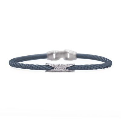ALOR 18K/Stainless Steel Two-tone Diamond Bracelet  04-52-3074-11