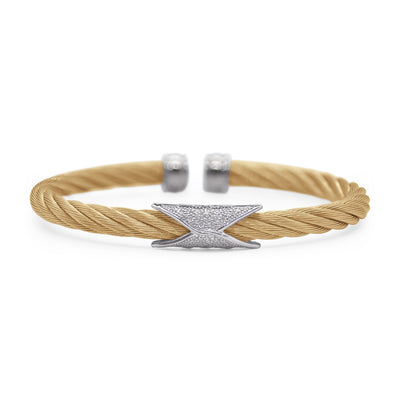 ALOR 18K/Stainless Steel Two-tone Diamond Bracelet  04-52-5074-11