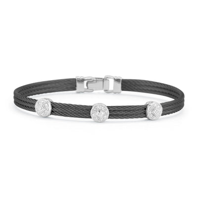 ALOR 18K/Stainless Steel Two-tone Diamond Bracelet  04-52-0832-11