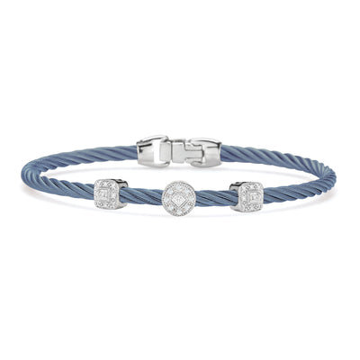 ALOR 14K/Stainless Steel Two-tone Diamond Bracelet  04-24-S941-11