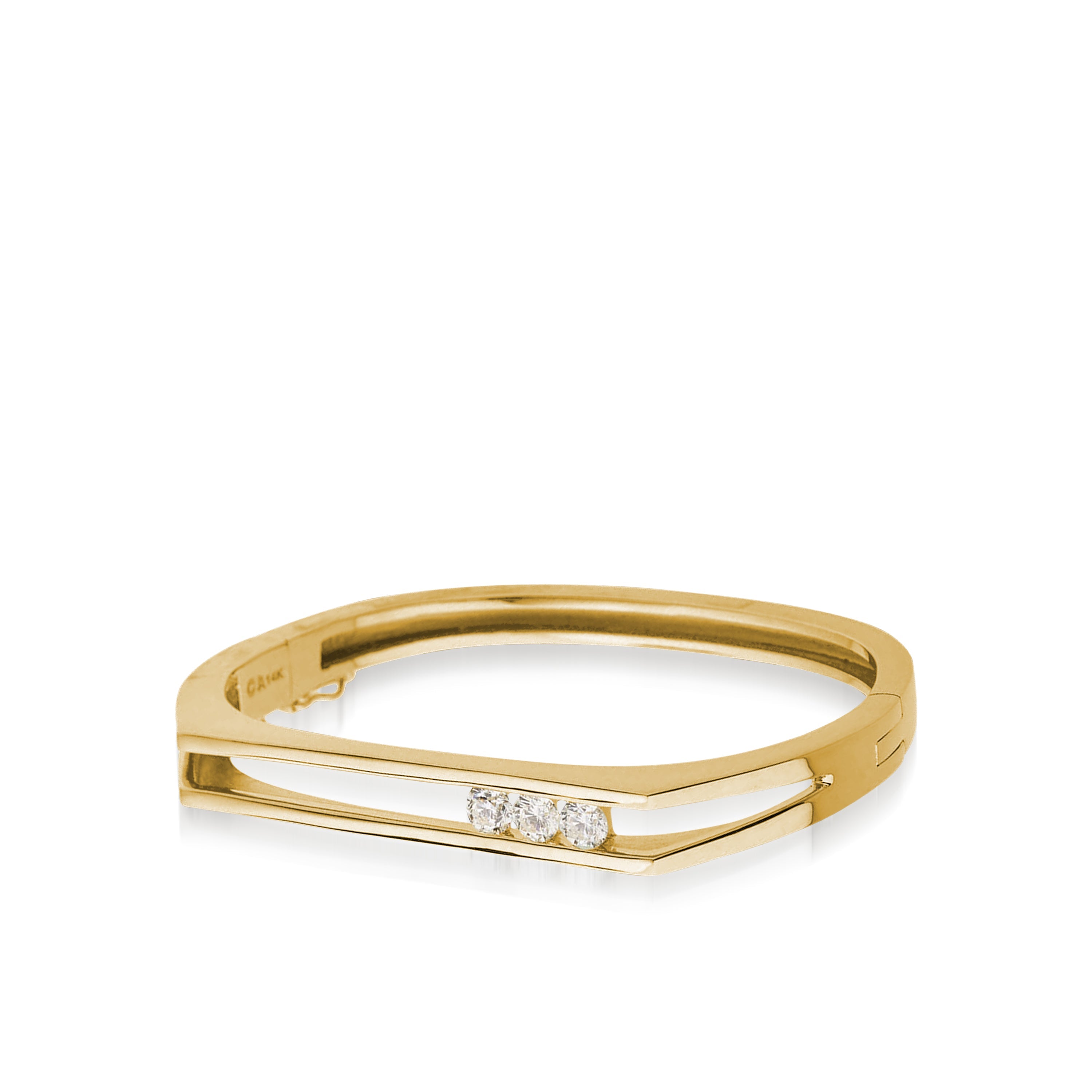 Lines 1.00 Carat Diamond Hinged Bracelet