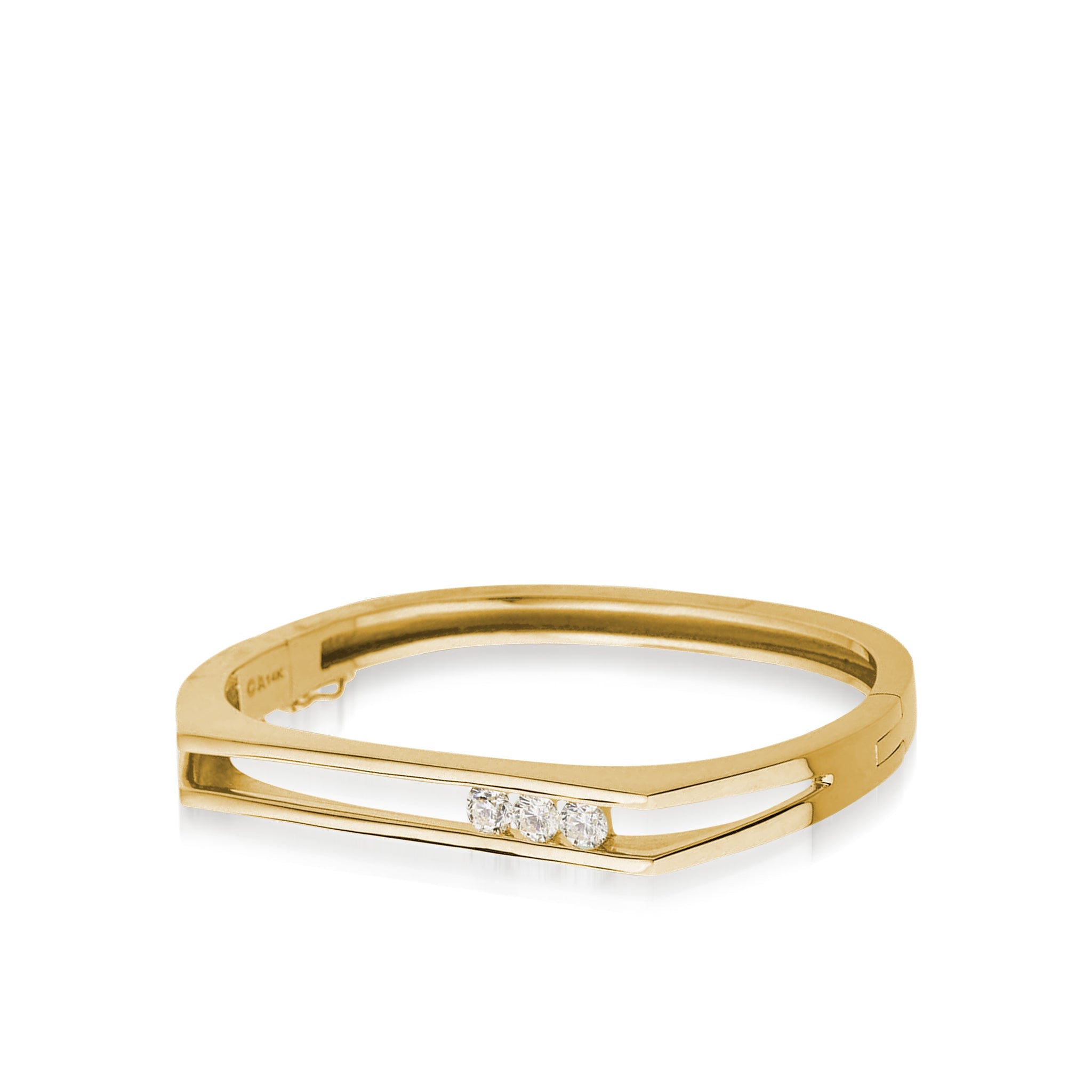 Lines 1.00 Carat Diamond Hinged Bracelet