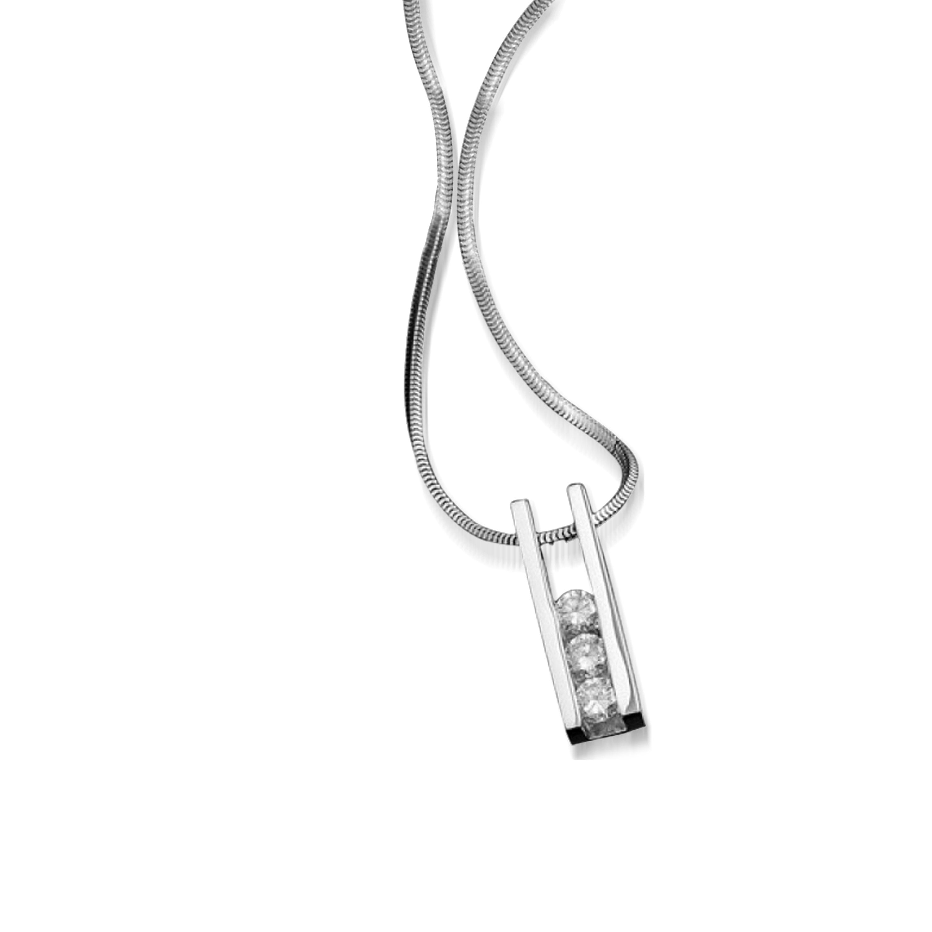 Lines Three Diamond Pendant