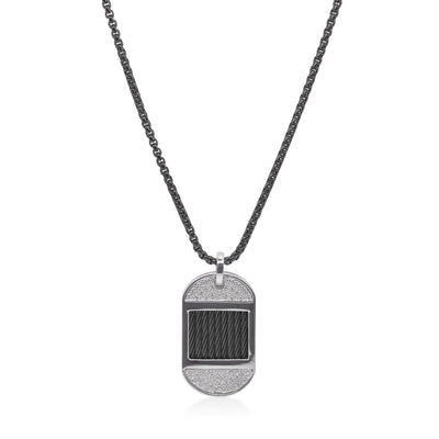 ALOR 14K/Stainless Steel Two-tone Diamond Pendant  08-37-1724-11