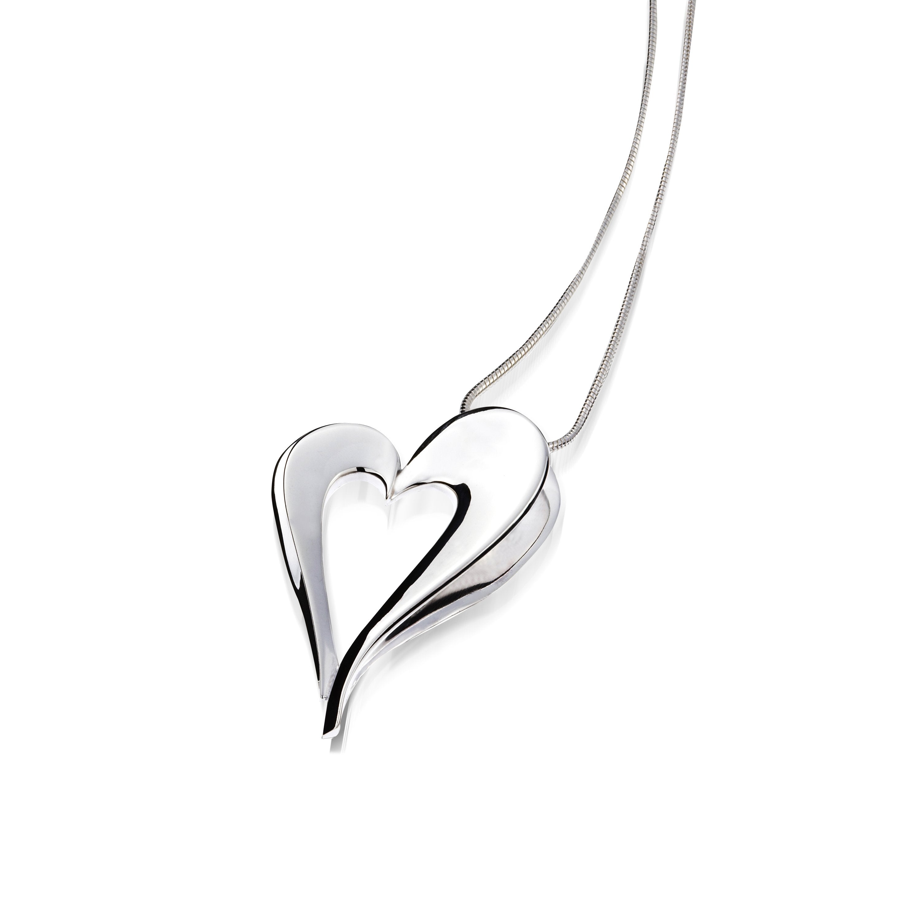 Adore Silver Heart Pendant Necklace