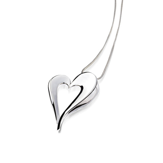 Adore Silver Heart Pendant Necklace