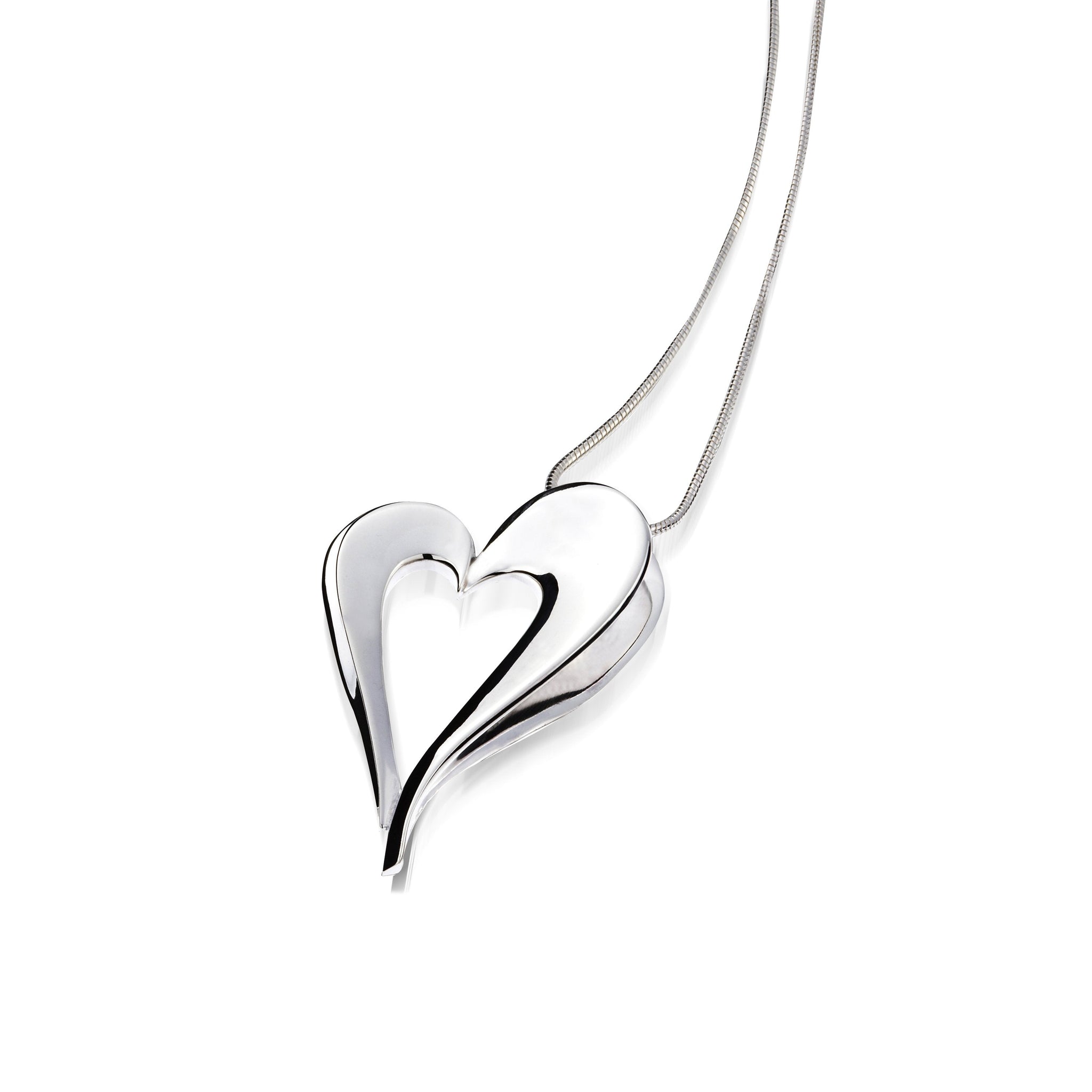Adore Silver Heart Pendant Necklace