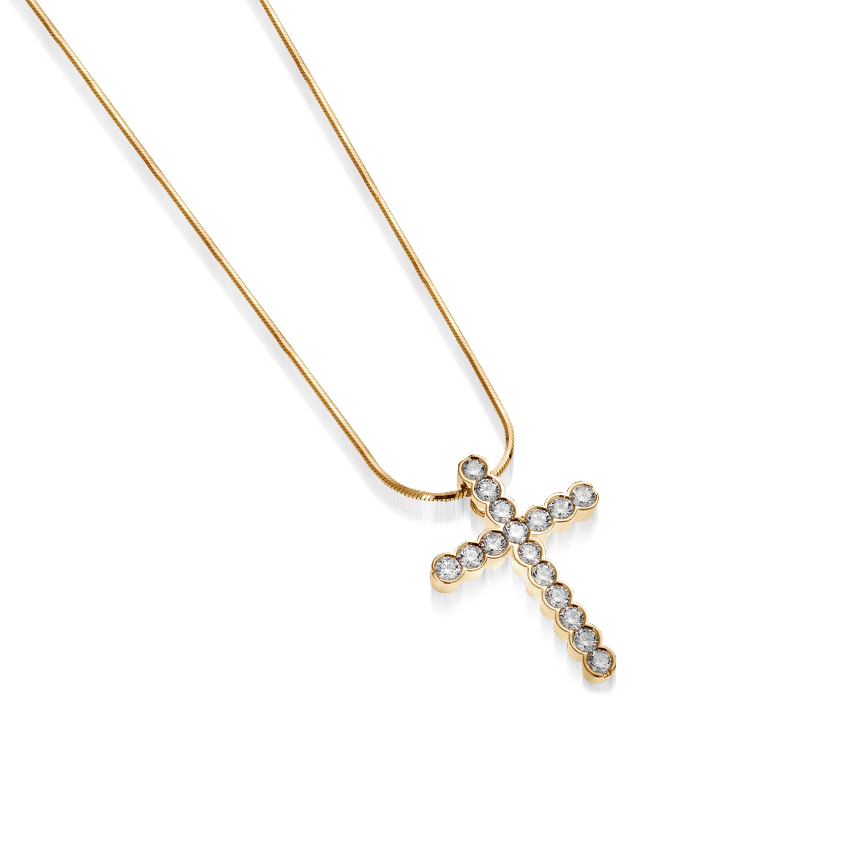 Paloma Diamond Cross Pendant Necklace