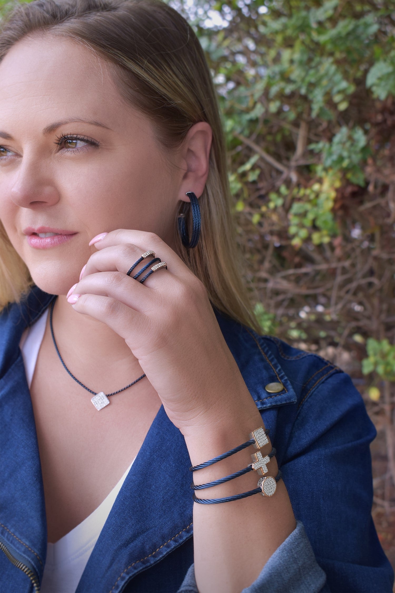 Alor Intersection 1.75" Hoop Earrings