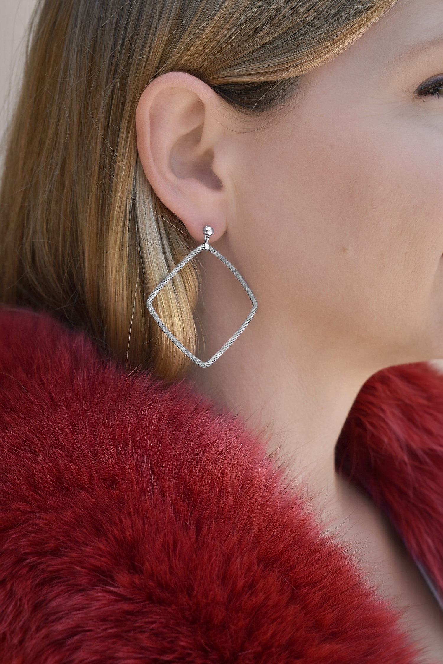 Alor Open Square Drop Earrings