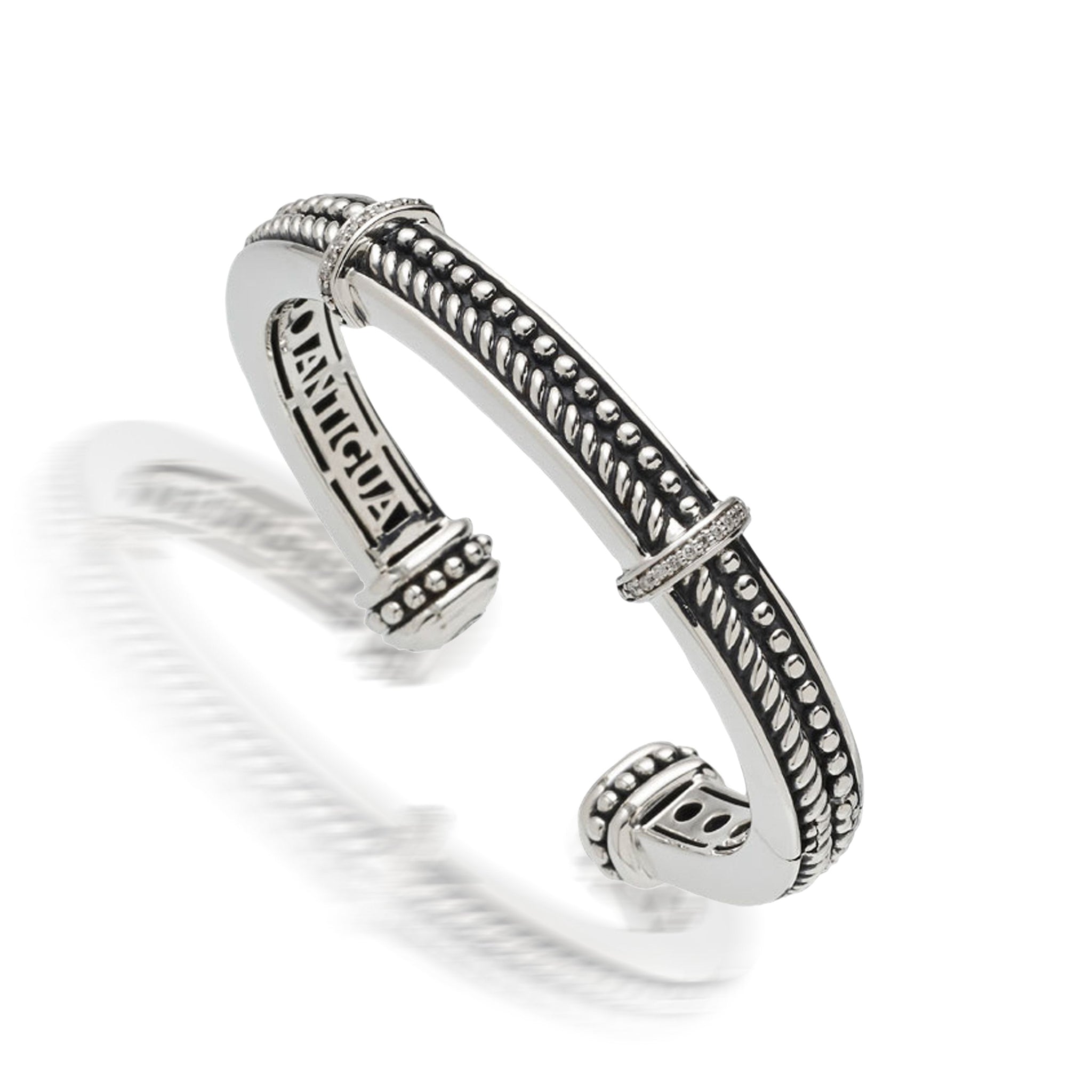Apollo Rope and Bead Cuff with Pave Diamonds