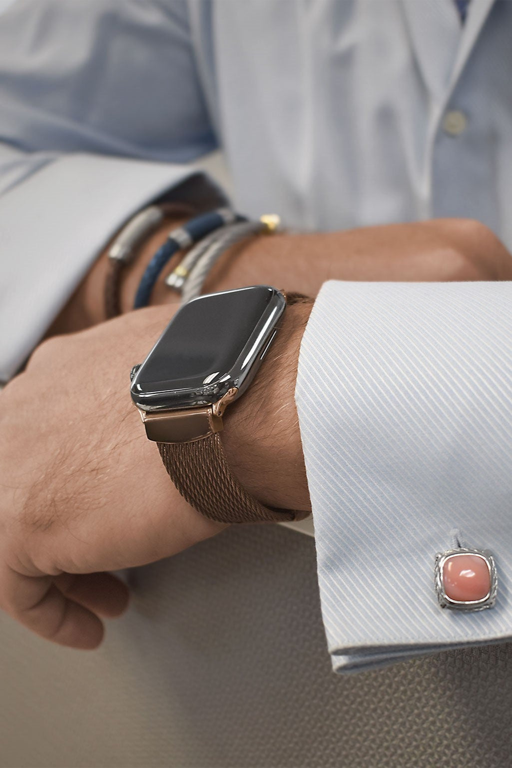 ALOR Men's Gemstone Cufflinks