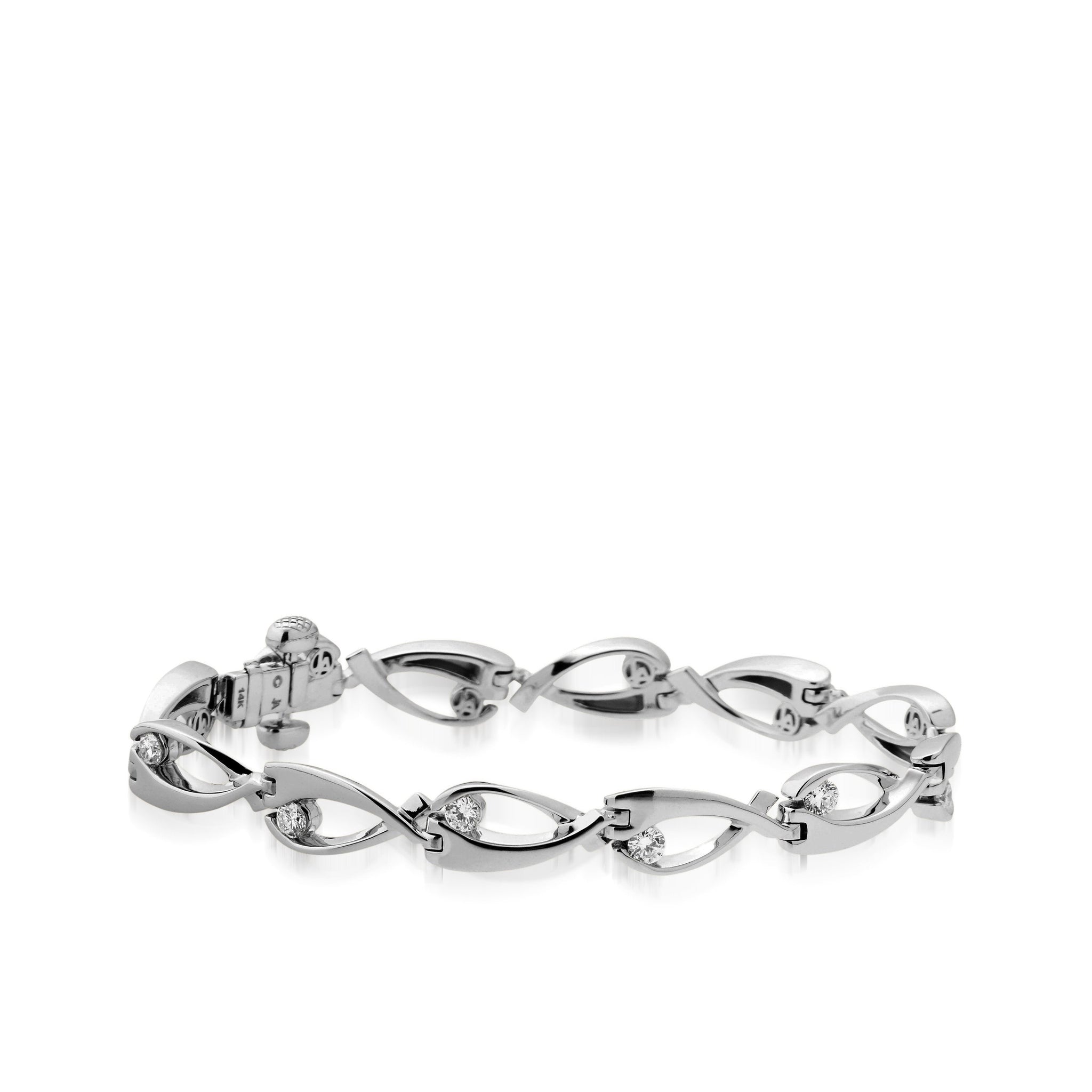 Oyster Diamond Tennis Bracelet