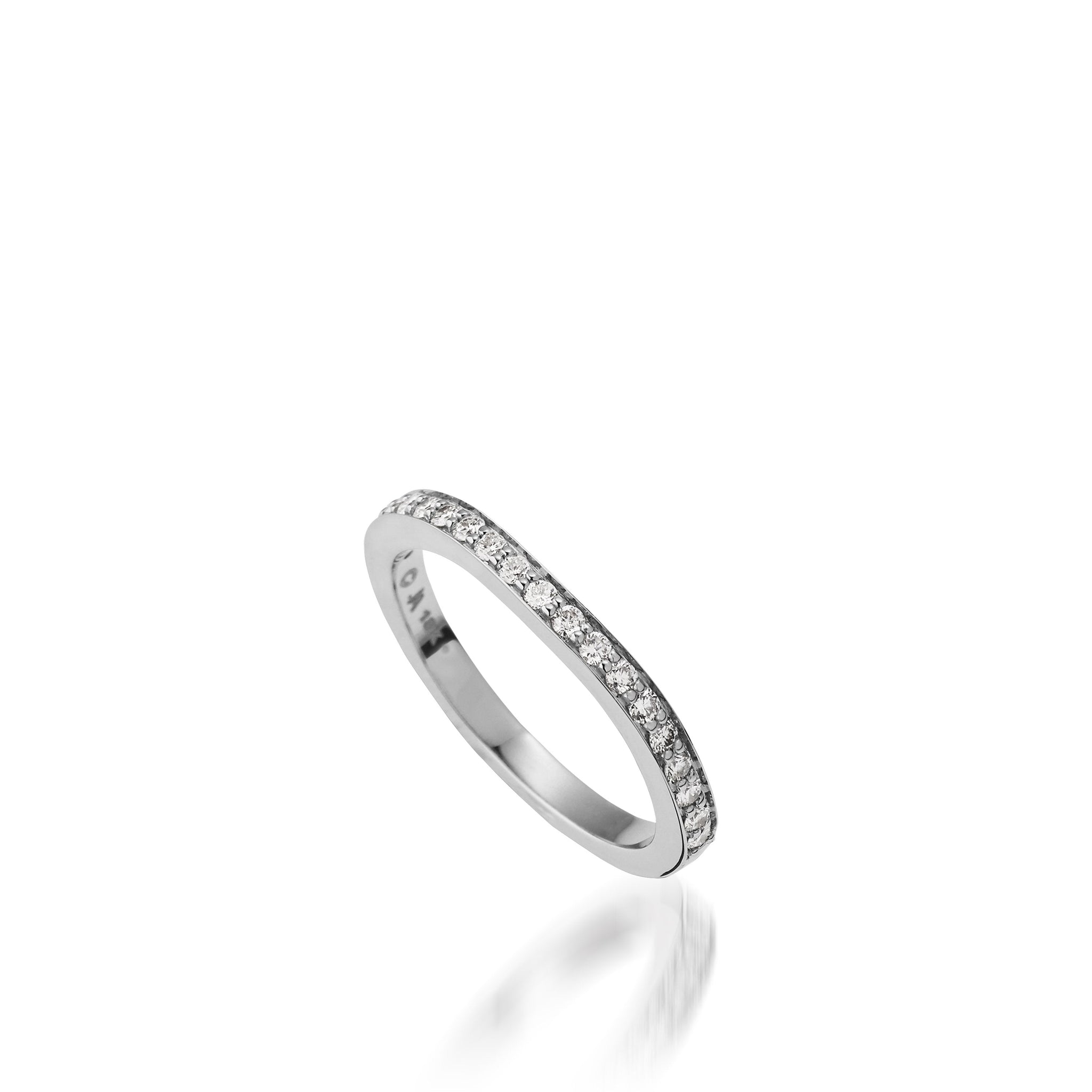 Chiffon Princess Cut White Gold Engagement Ring