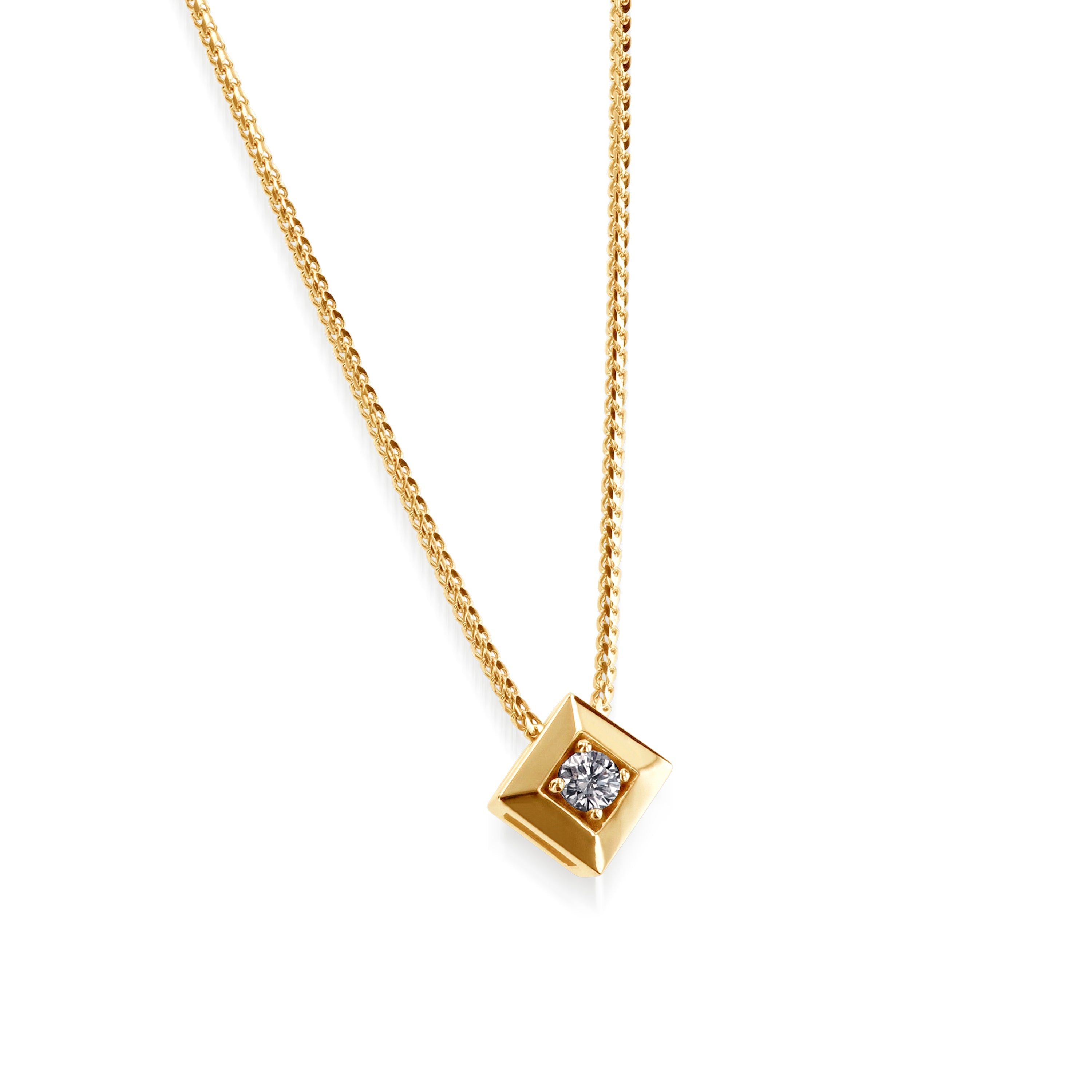 Paloma Confetti Solitaire Diamond Pendant Necklace