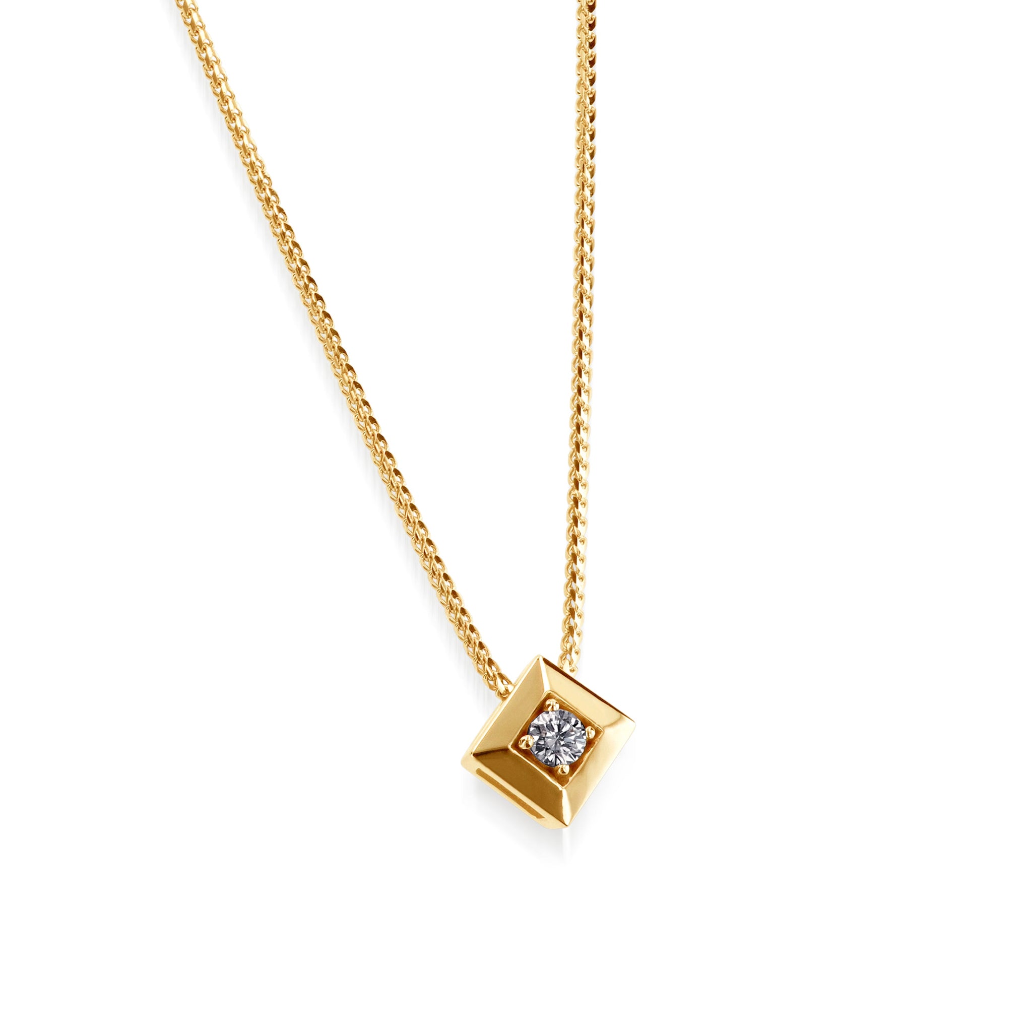Paloma Confetti Solitaire Diamond Pendant Necklace