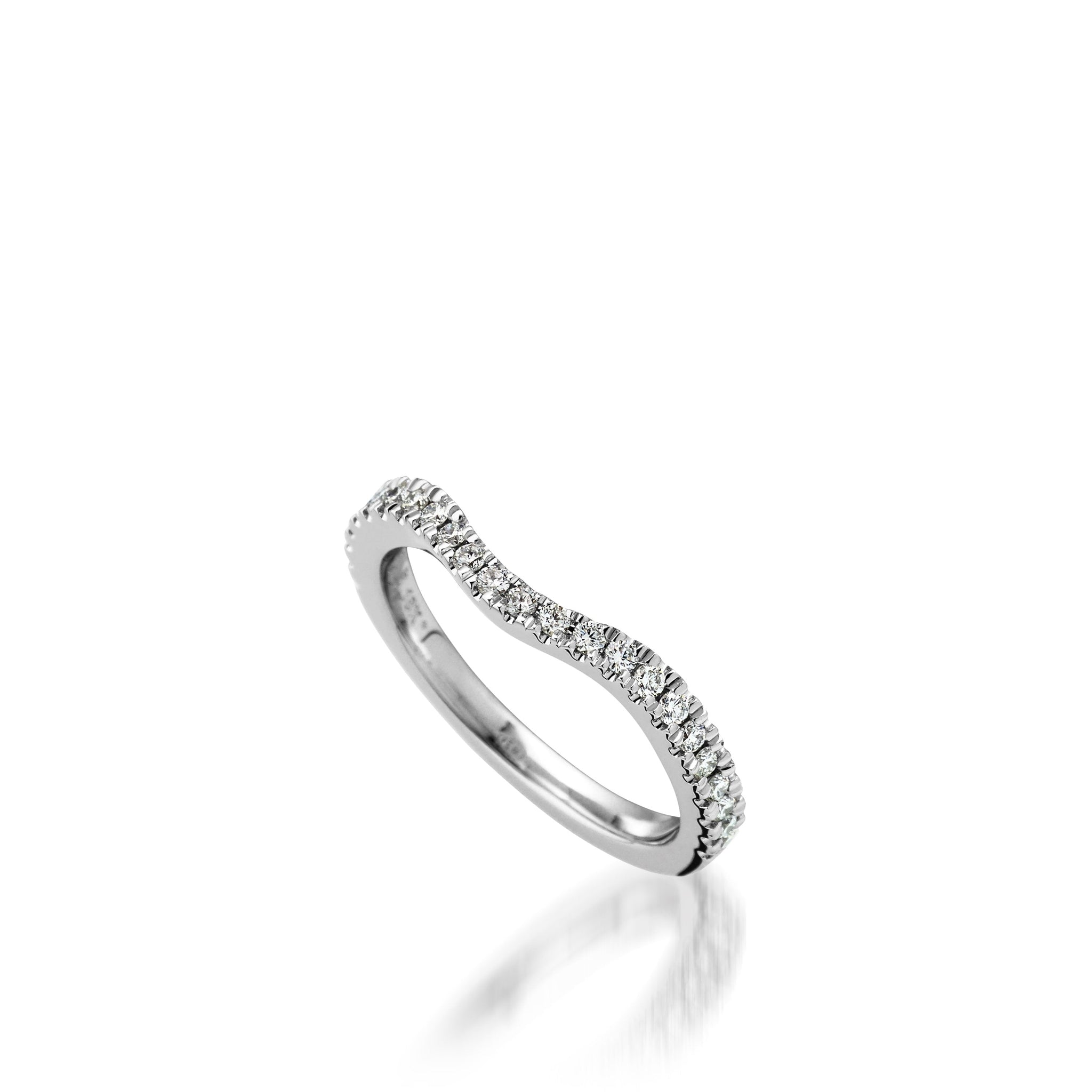 Starburst Round  White Gold Engagement Ring